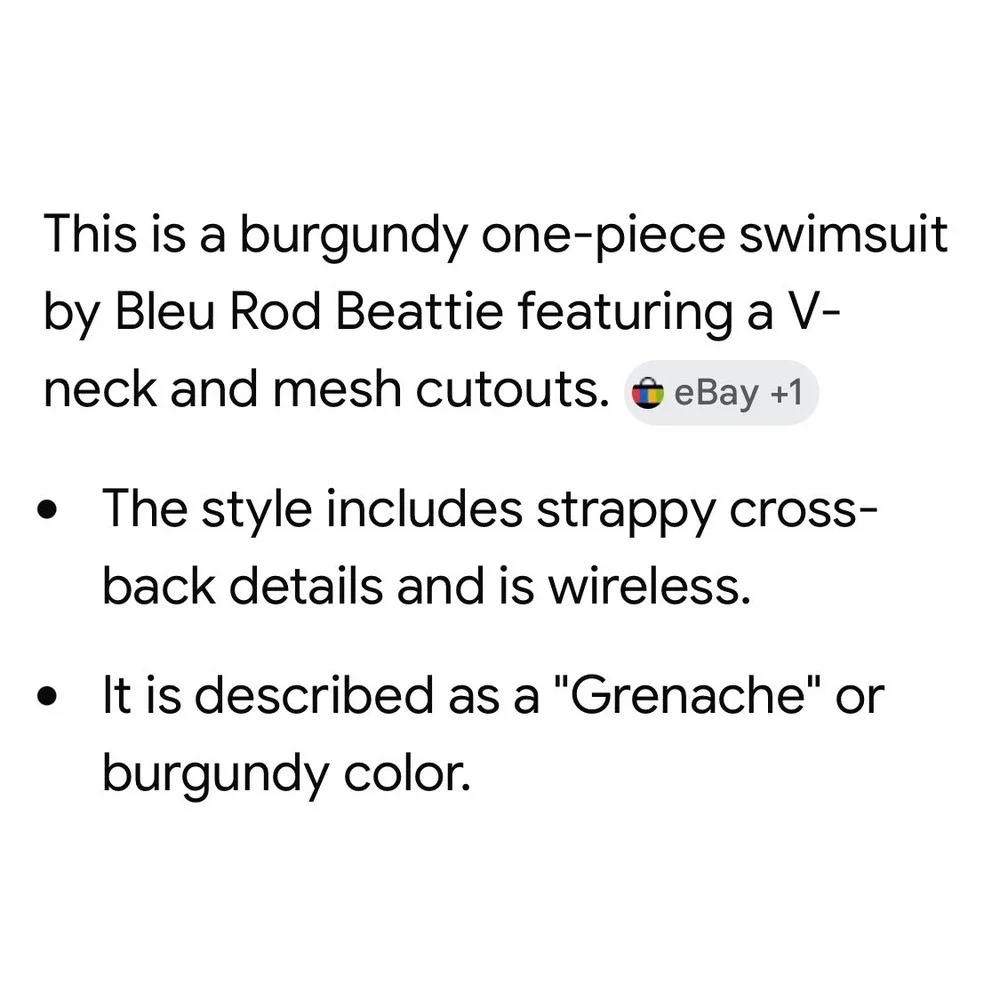 Bleu Rod Beattie One Piece Swimsuit  Grenache Burgundy Mesh Strappy Back size 6